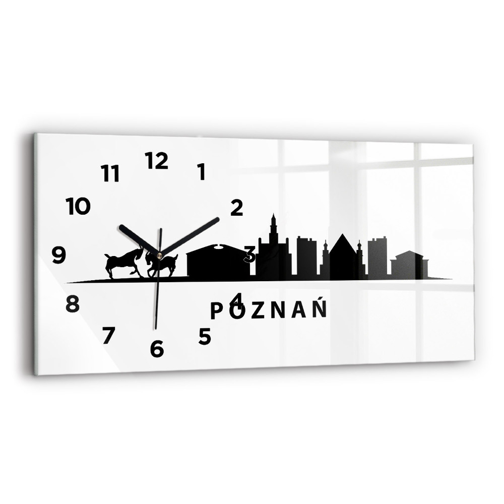 Vízszintes üvegóra 60x30 Poznani égbolt grafika