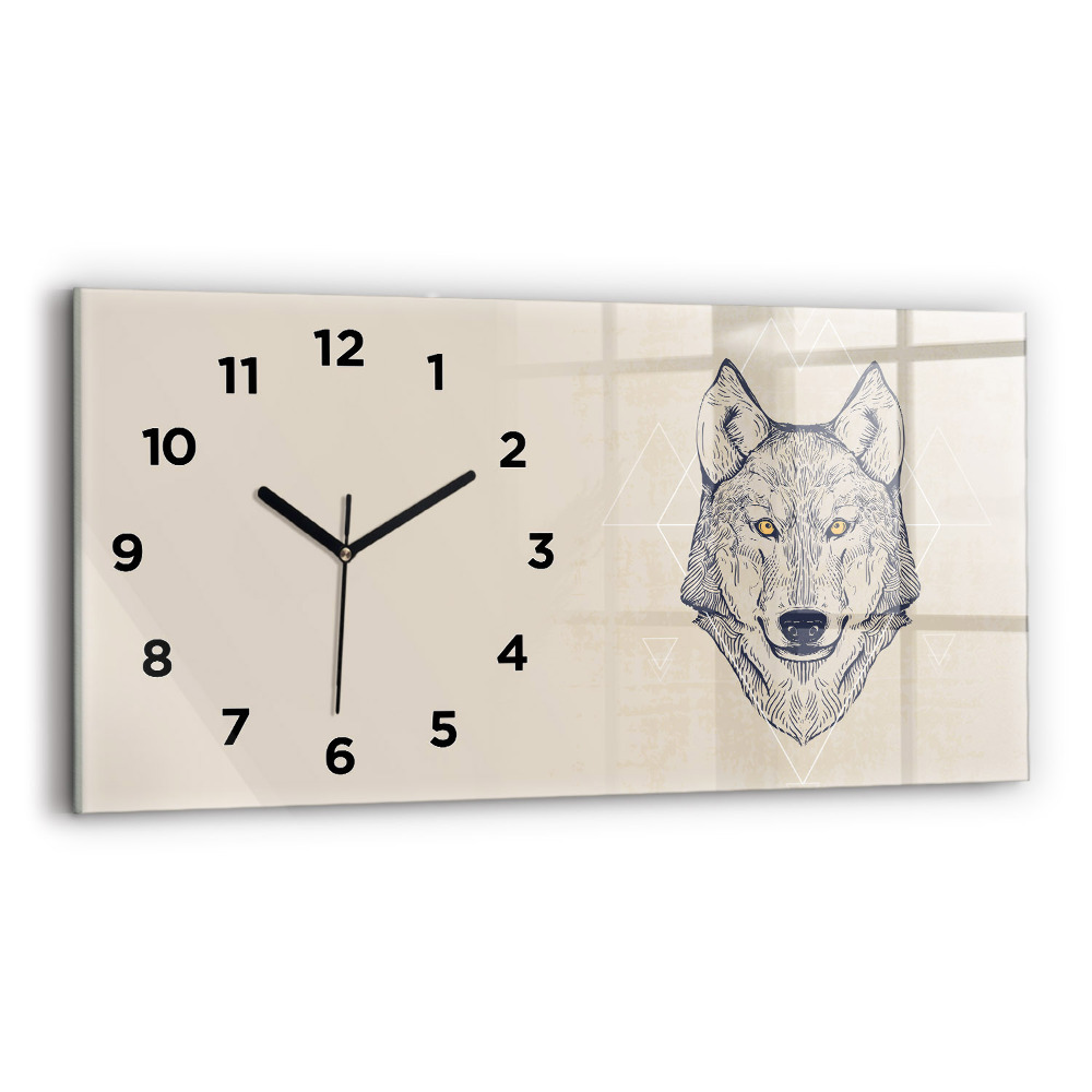 Üvegóra vízszintesen 60x30 Farkas fej