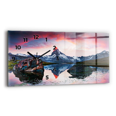 Vízszintes üvegóra 60x30 Stellisee Matterhorn