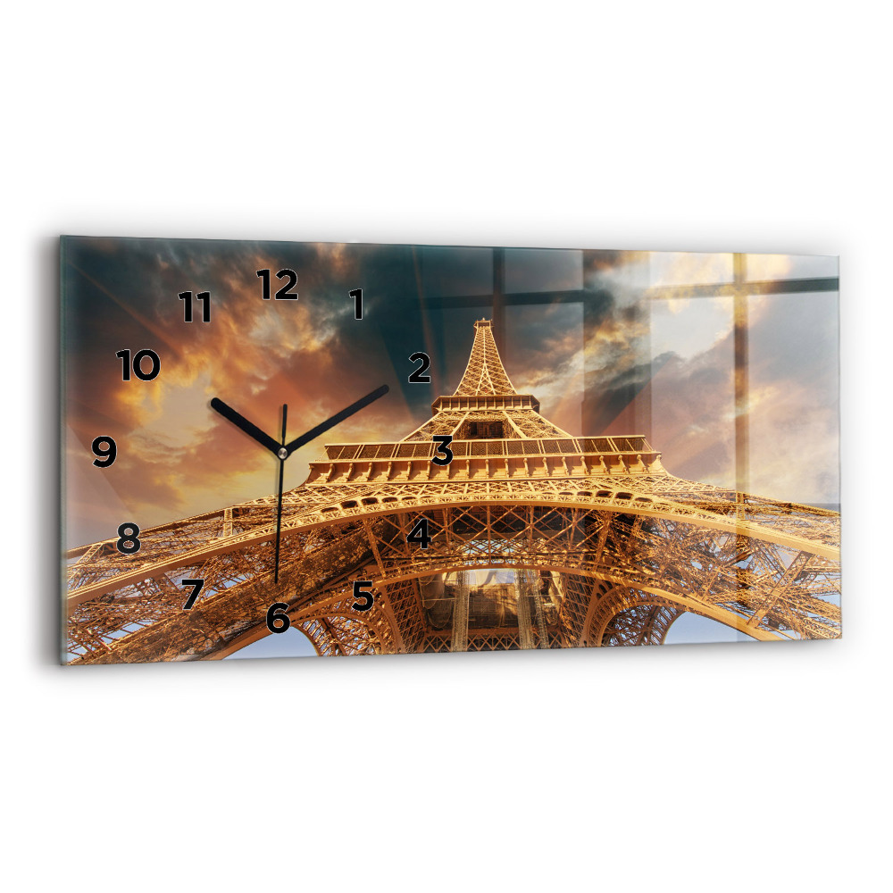Üvegóra vízszintesen 60x30 Eiffel-torony a napsütésben