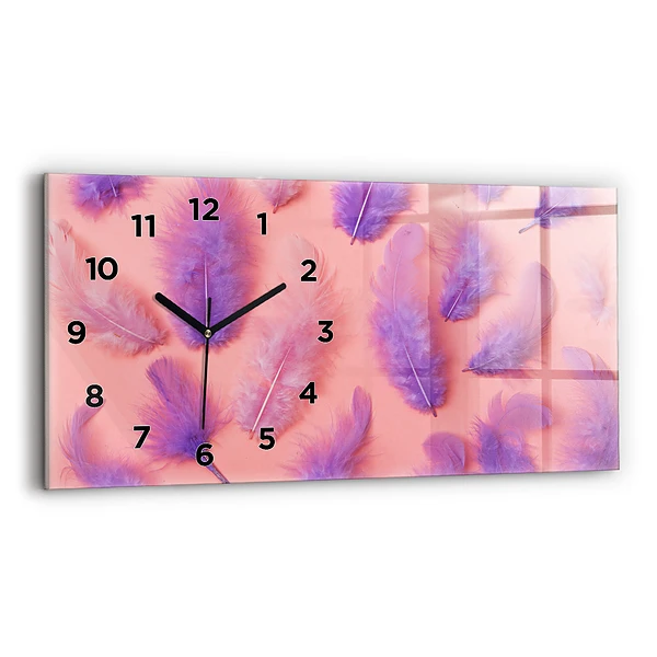 Vízszintes üvegóra 60x30 Színes tollak