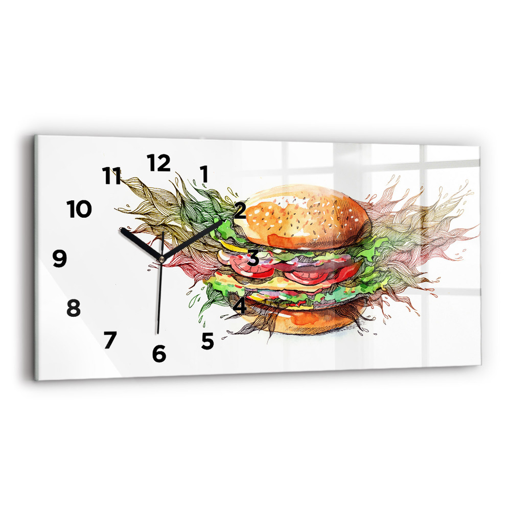 Vízszintes üvegóra 60x30 XXL sajtburger