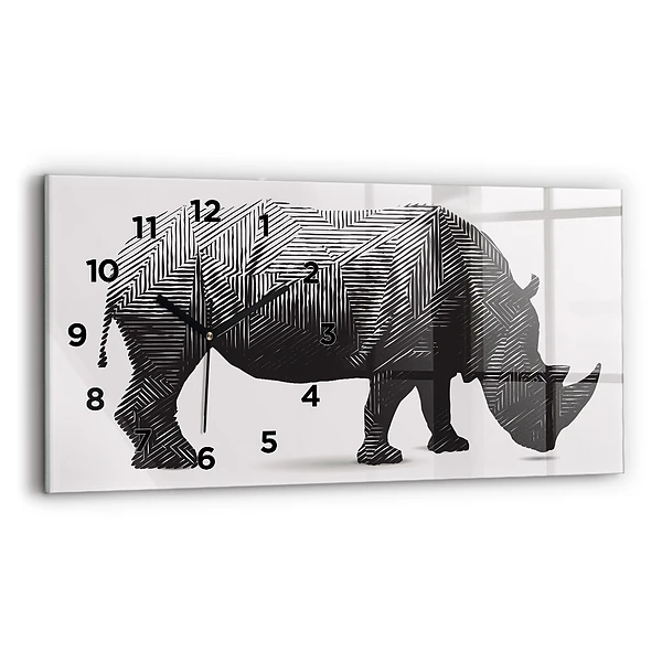 Üvegóra vízszintesen 60x30 Rhinoceros line art
