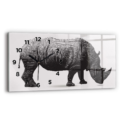 Üvegóra vízszintesen 60x30 Rhinoceros line art