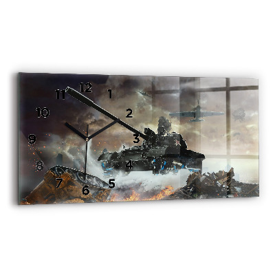 Négyszögletes üvegóra vízszintesen 60x30 Tank