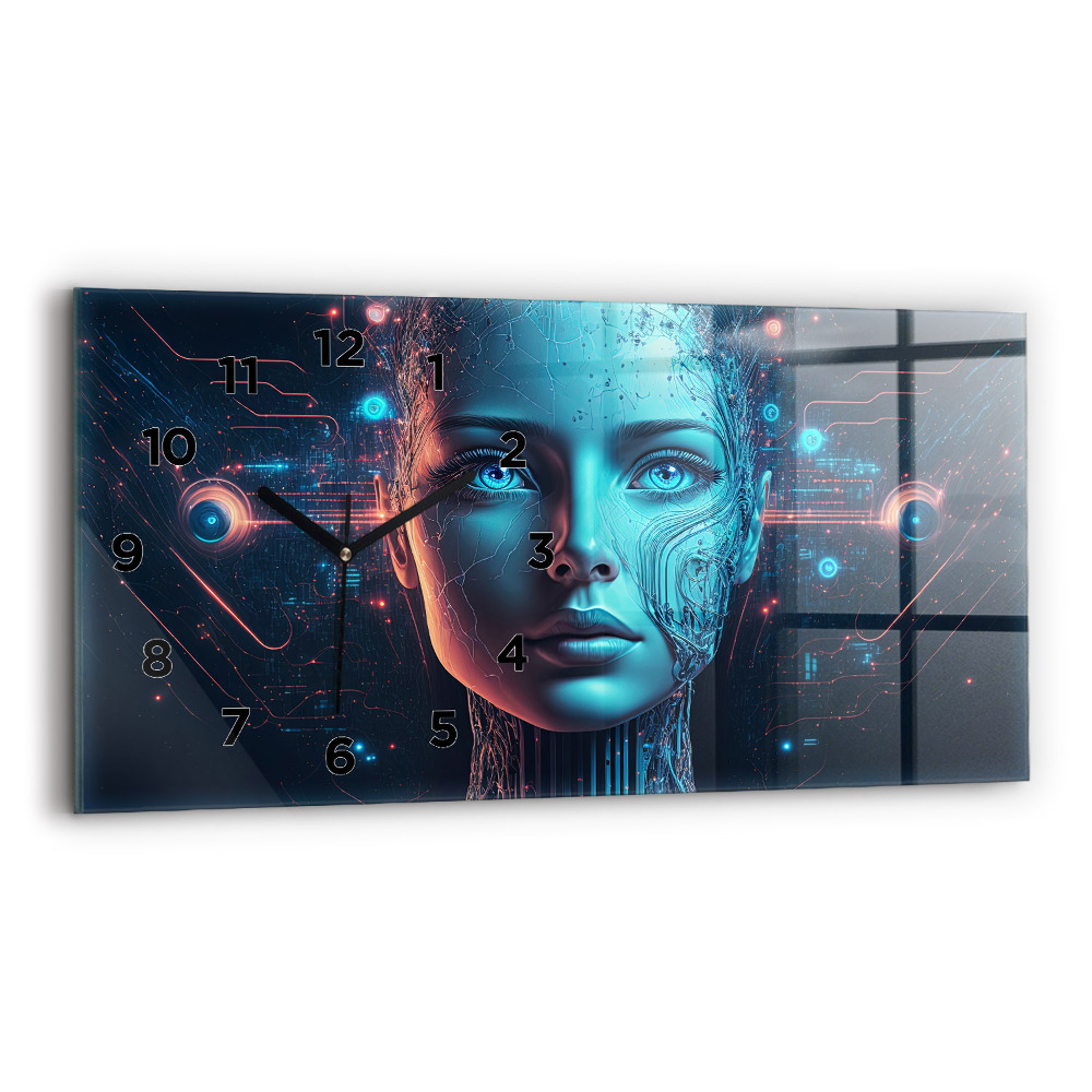 Négyszögletes üvegóra vízszintesen 60x30 Mesterséges intelligencia