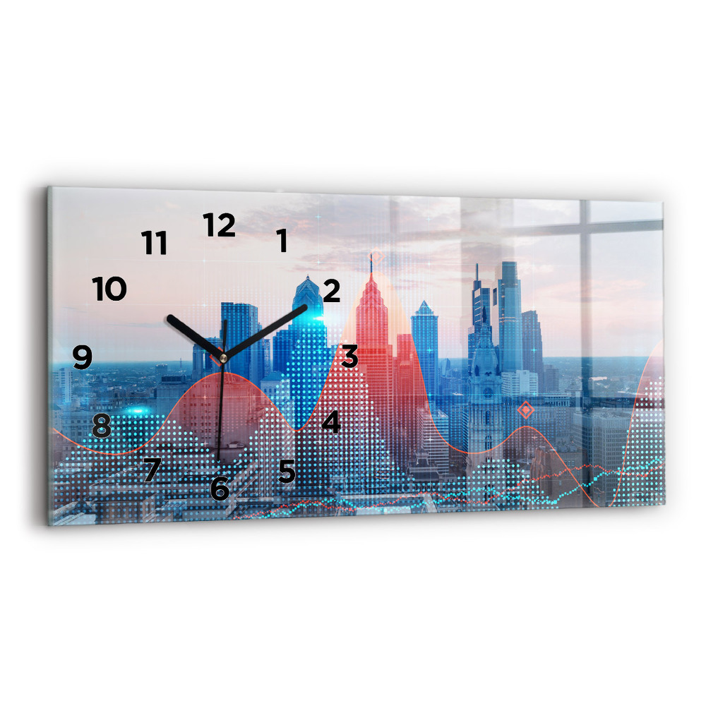 Vízszintes üvegóra 60x30 Felhőkarcolók Philadelphiában