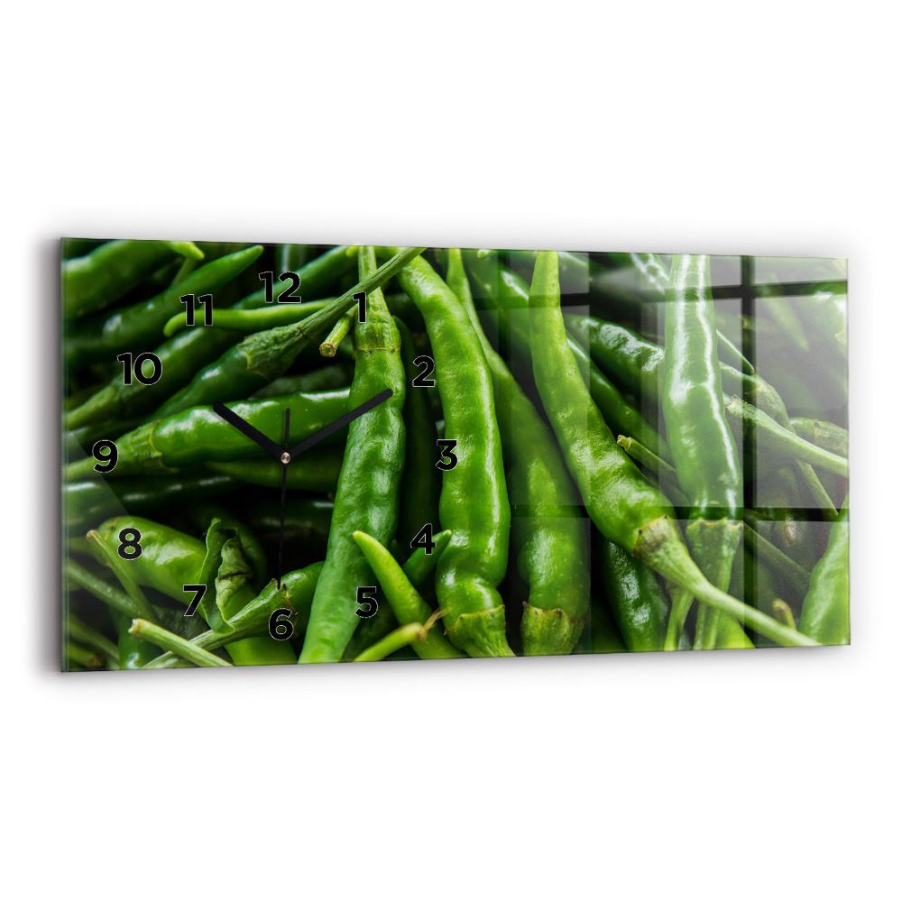 Vízszintes üvegóra 60x30 Zöldpaprika