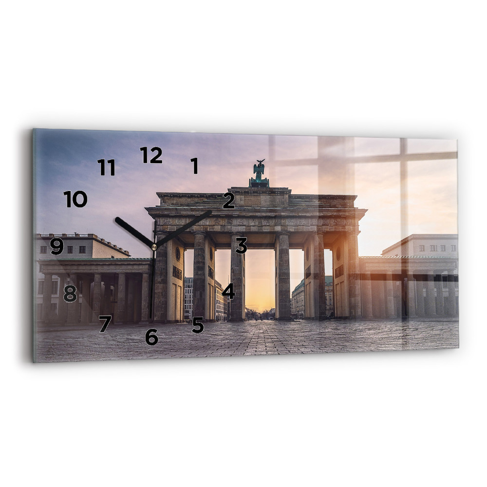 Négyszögletes üvegóra vízszintesen 60x30 Brandenburgi kapu