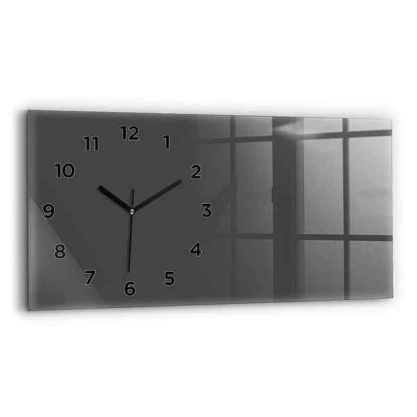 Négyszögletes üvegóra vízszintesen 60x30 Szürke szín