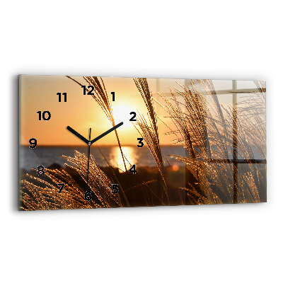 Vízszintes üvegóra 60x30 Búza az arany órában