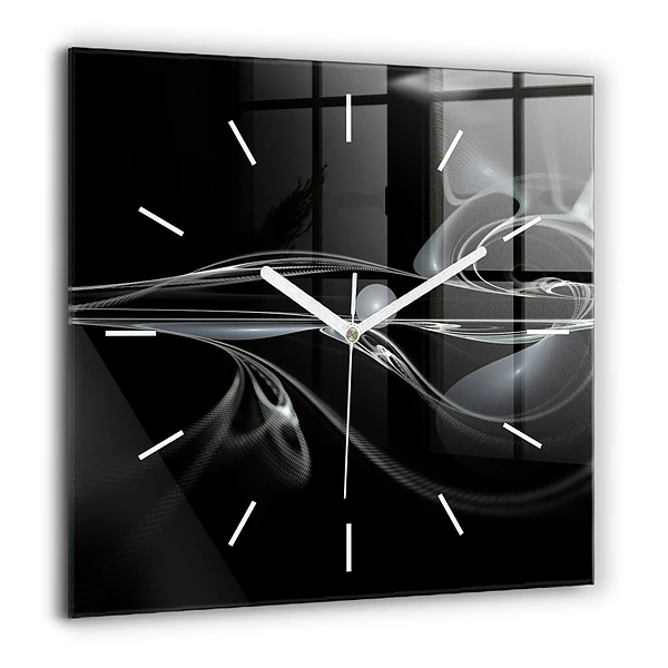 Szögletes üvegóra 60x60 Absztrakt füst