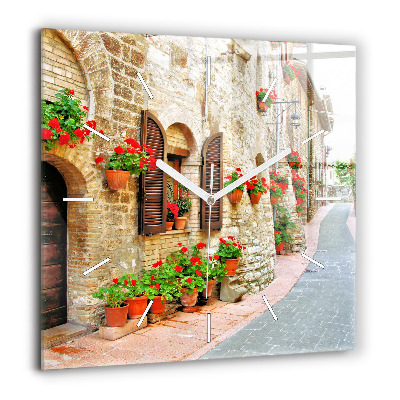 Négyzet alakú üvegóra 60x60 Festői utca