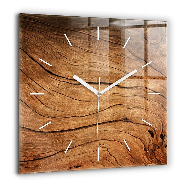 Négyzet alakú üvegóra 60x60 Régi fa