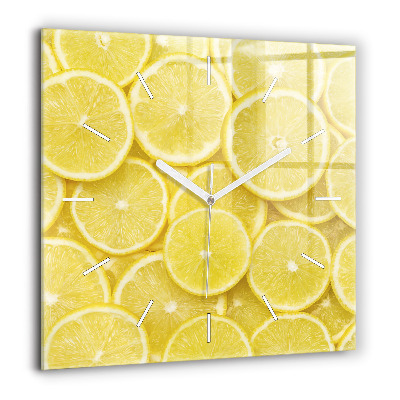 Szögletes üvegóra 60x60 Citromszeletek