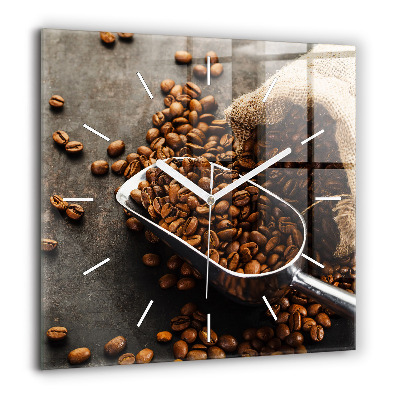 Szögletes fali üvegóra 60x60 Egy zsák kávébab