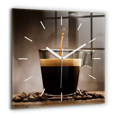 Szögletes fali üvegóra 60x60 Bögre kávé