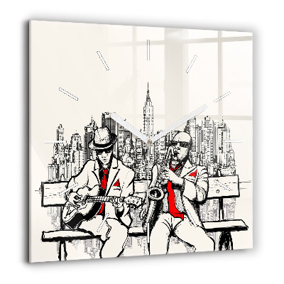 Négyzetes üvegóra 60x60 Jazz New Yorkban