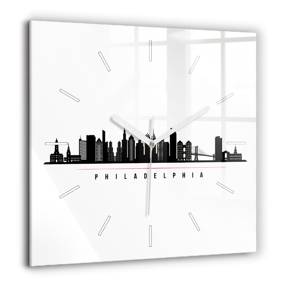 Szögletes fali üvegóra 60x60 Illusztráció Philadelphia