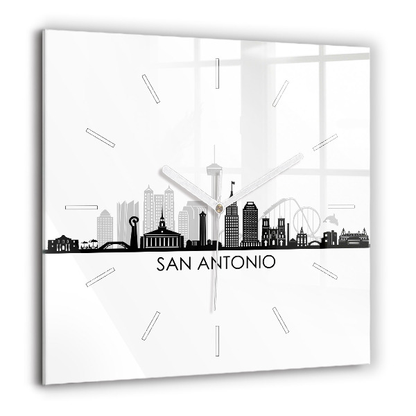 Négyzet alakú üvegóra 60x60 San Antonio városa Texas államban