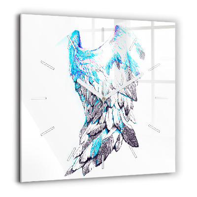 Szögletes üvegóra 60x60 Madárszárnyak utánzata