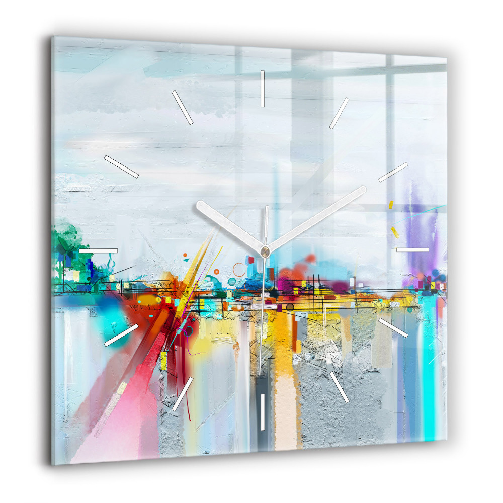 Szögletes üvegóra 60x60 Absztrakt híd