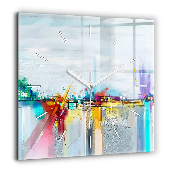 Szögletes üvegóra 60x60 Absztrakt híd