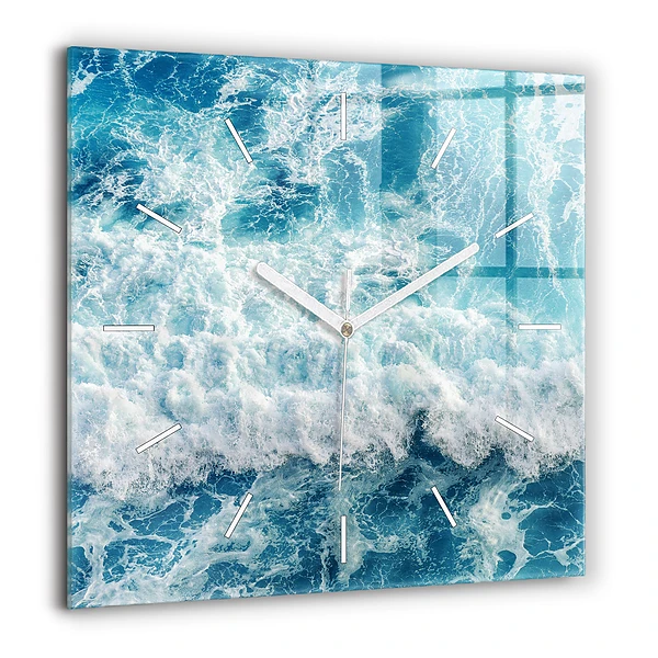 Szögletes fali üvegóra 60x60 Hullámok tenger