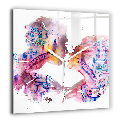 Szögletes fali üvegóra 60x60 Két test egy lélek