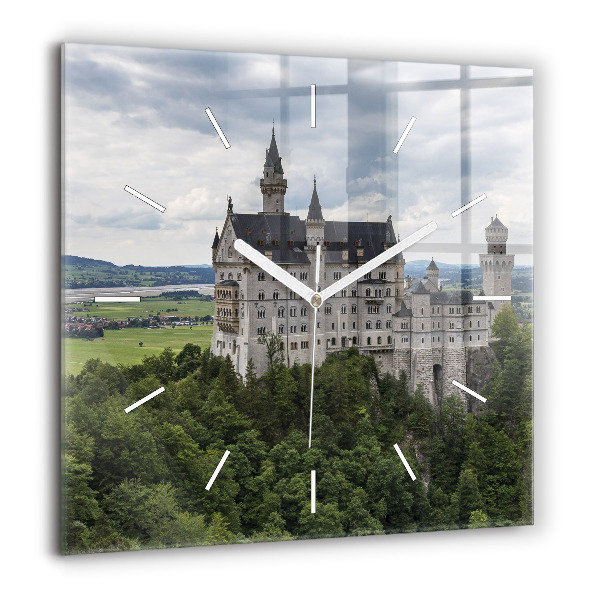 Négyzet alakú üvegóra 60x60 Neuschwanstein kastély