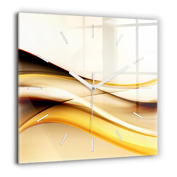 Szögletes üvegóra 60x60 Hullám absztrakt