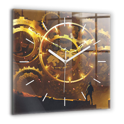 Négyzet alakú üvegóra 60x60 Idő - Mechanizmus