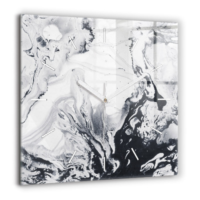 Szögletes üvegóra 60x60 Absztrakt tinta márvány