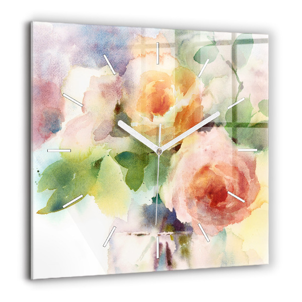 Szögletes üvegóra 60x60 A természet vizualizációja