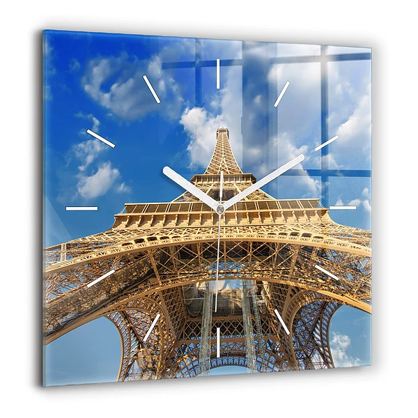 Szögletes üvegóra 60x60 Franciaország Eiffel-torony