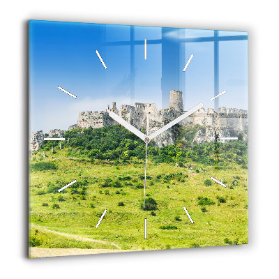 Négyzet alakú üvegóra 60x60 Szepes vára Szlovákiában