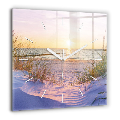 Négyzetes üvegóra 60x60 Lengyel napsütéses tenger