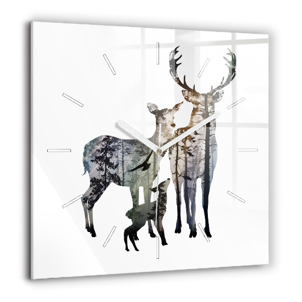 Szögletes üvegóra 60x60 Szarvas család