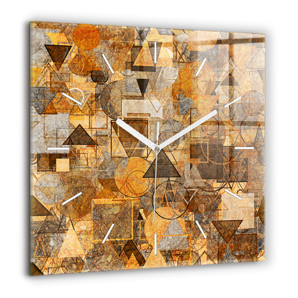 Négyzetes üvegóra 60x60 Geometrikus formák