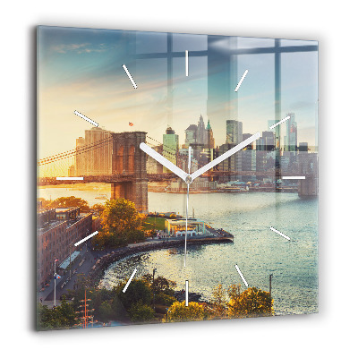 Négyzet alakú üvegóra 60x60 New York Manhattan