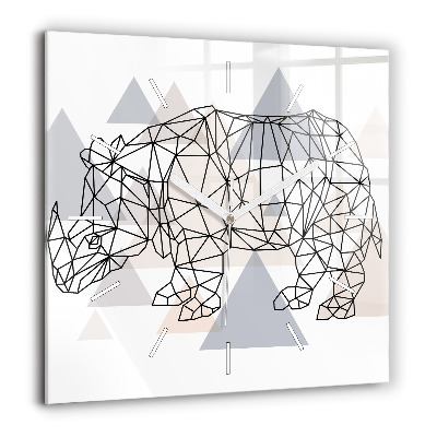 Négyzetes üvegóra 60x60 Geometrikus minta