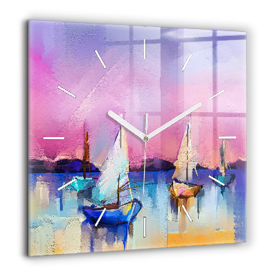 Szögletes fali üvegóra 60x60 Tengeri táj