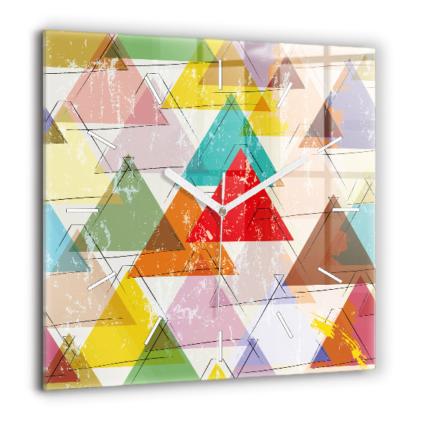 Négyzetes üvegóra 60x60 Geometrikus háromszögek
