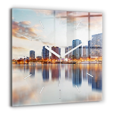 Szögletes fali üvegóra 60x60 Panoráma az Eiffel-toronnyal