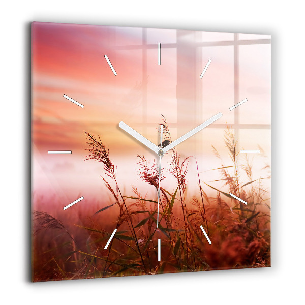 Szögletes fali üvegóra 60x60 Ködös reggel