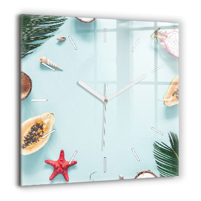 Szögletes fali üvegóra 60x60 Nyári kompozíció