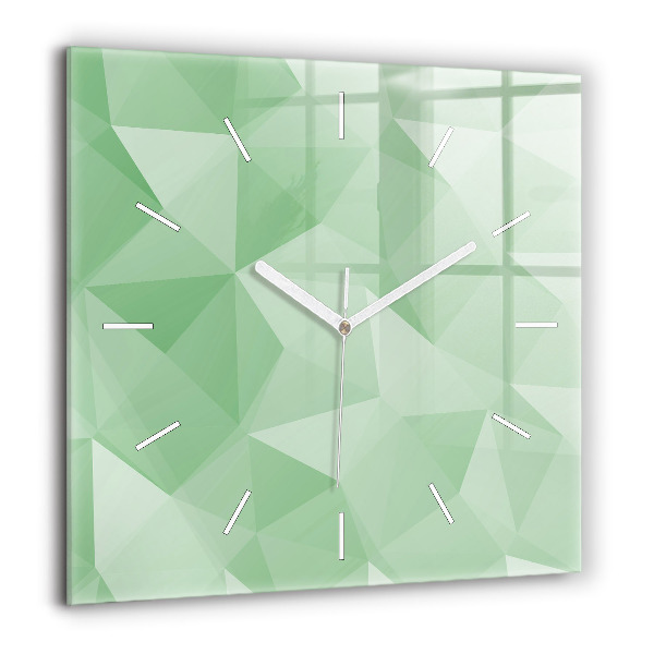 Szögletes üvegóra 60x60 Háromszögek absztrakt