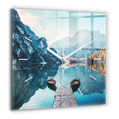 Négyzet alakú üvegóra 60x60 Csónakok egy tavon