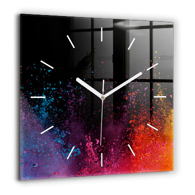 Szögletes üvegóra 60x60 Színek robbanása