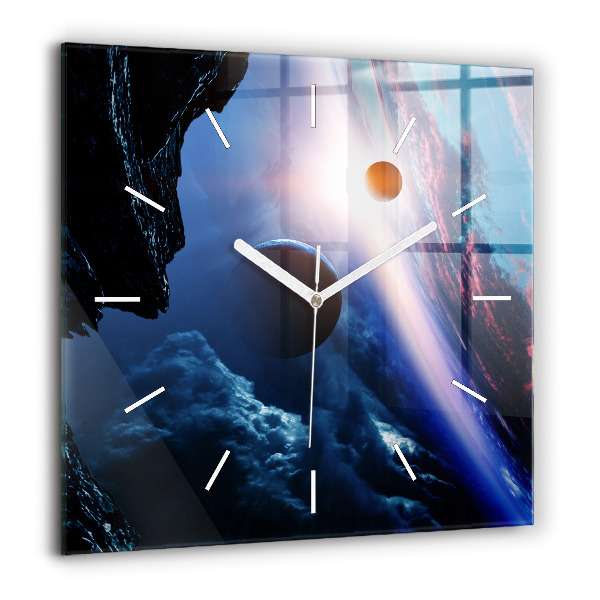 Szögletes üvegóra 60x60 Nagy galaxis